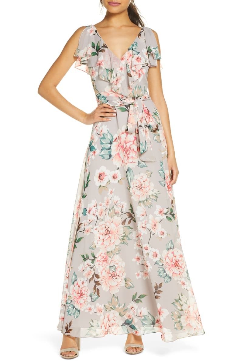 floral maxi dress wedding guest