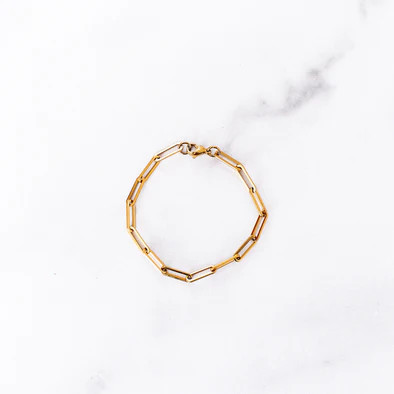 Paper Clip Chain Bracelet | Golden Thread