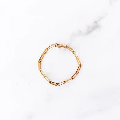 Paper Clip Chain Bracelet | Golden Thread