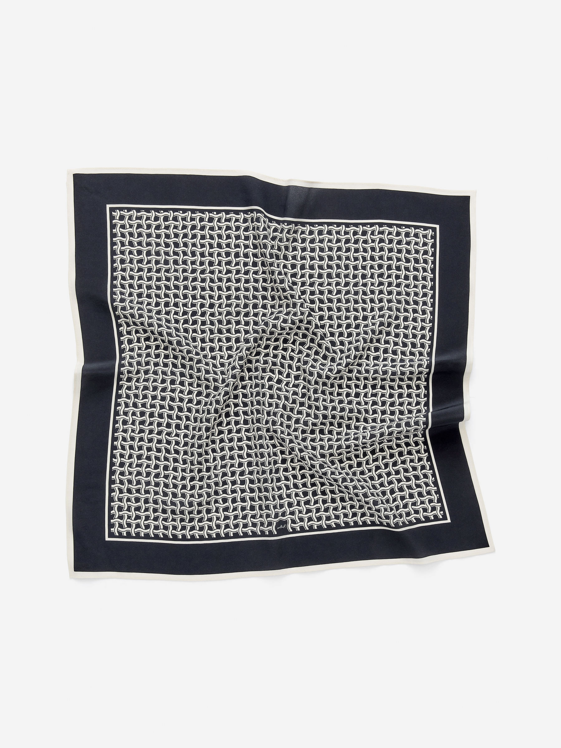 Printed Silk Scarf – Dark Blue/Off White – Women – ARKET GB | Arket UK