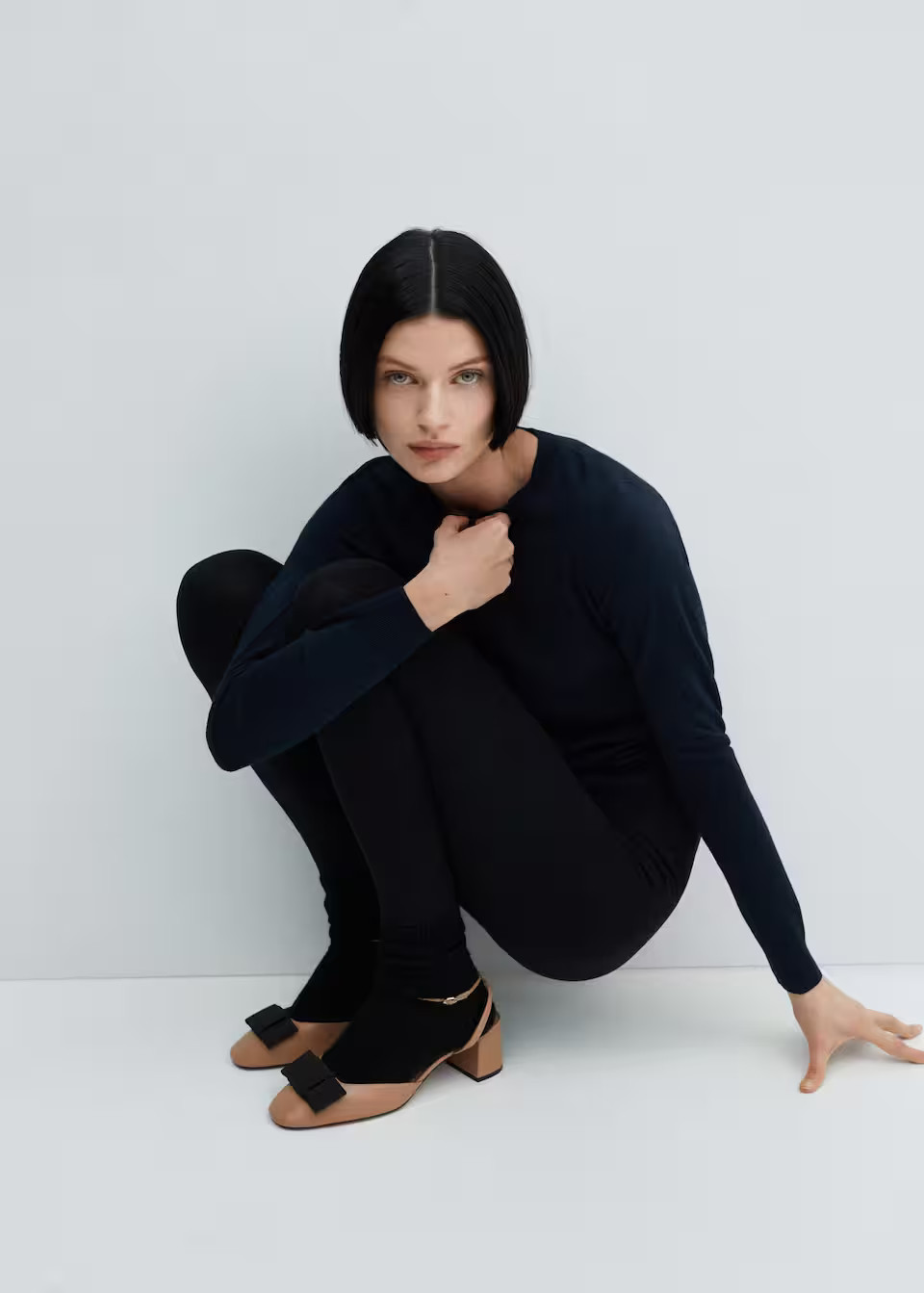Lederschuh mit schleife -  Damen | Mango Deutschland | MANGO (DE)