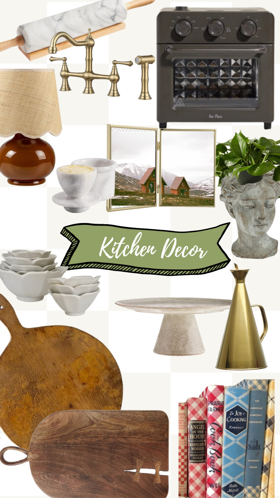 Kitchen decor. Bust planter. Vintage decor. Scalloped lamp.

#LTKFindsUnder50 #LTKHome #LTKSaleAlert