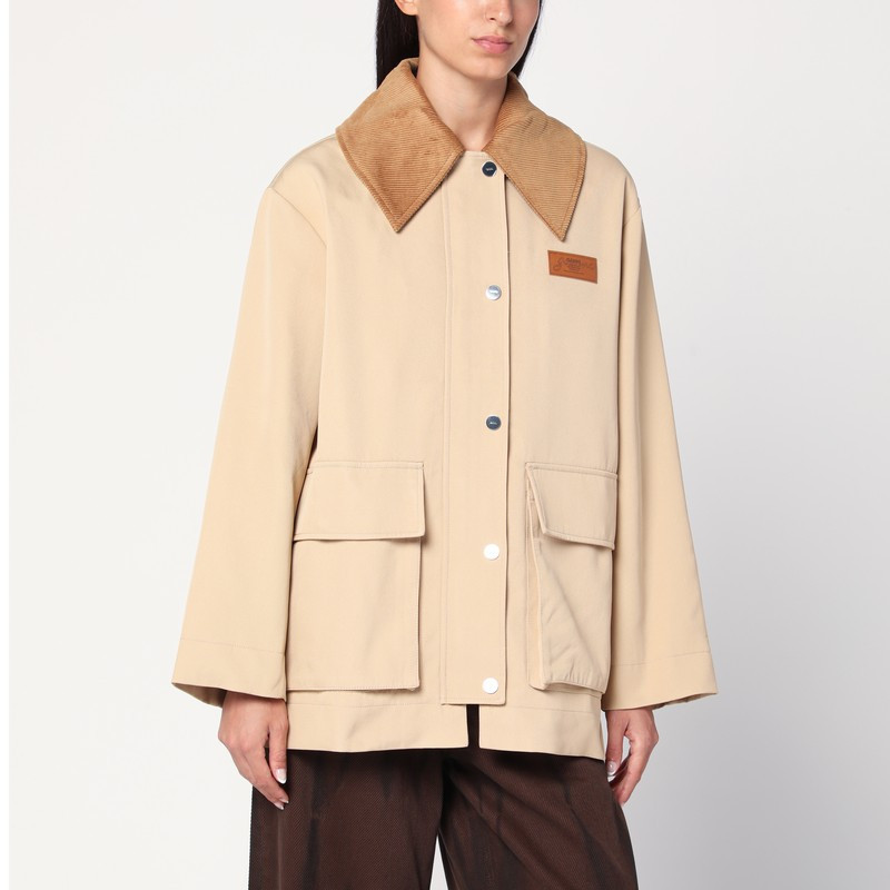 Beige twill jacket | The Double F