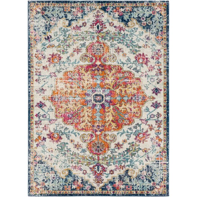 Art of Knot Sandhya Traditional Blue Area Rug; 5'3" x 7'3" | Walmart (US)