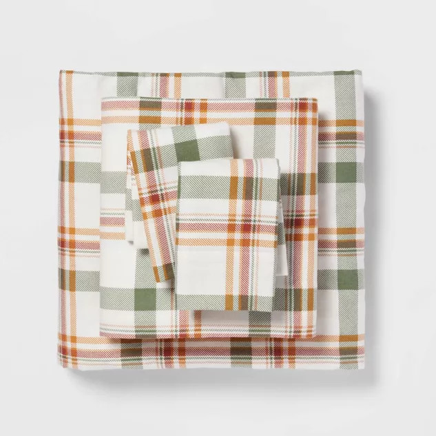 Fall Flannel Solid Sheet Set - Threshold™ | Target