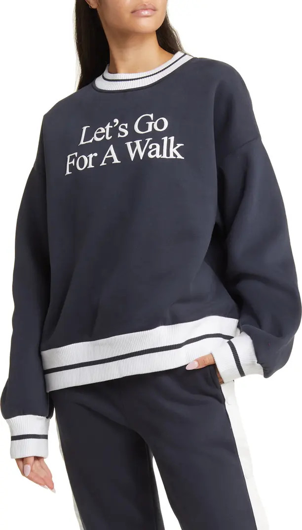 Let's Go For A Walk Oversize Sweatshirt | Nordstrom