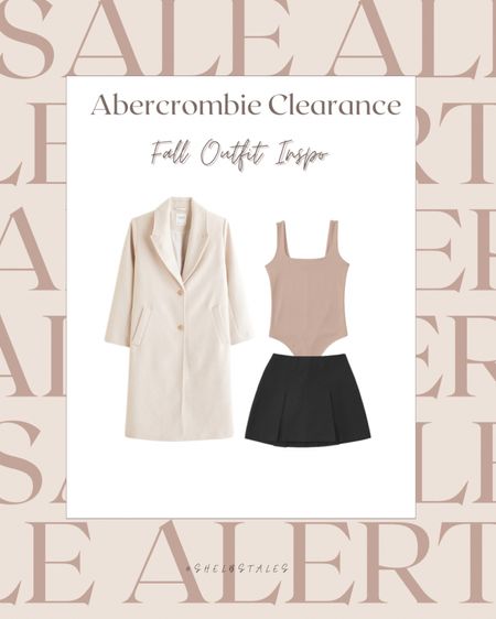 Abercrombie clearance finds! These pieces are so good. I LOVE their bodysuits, mini skorts and coats, so this outfit was a win for me with it all being on clearance. Add some knee high boots and you’re done! 

#LTKsalealert #LTKfindsunder100 #LTKstyletip