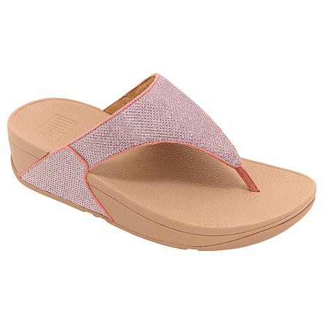 FitFlop Lulu Shimmerglitz Toe-Post Sandal | HSN