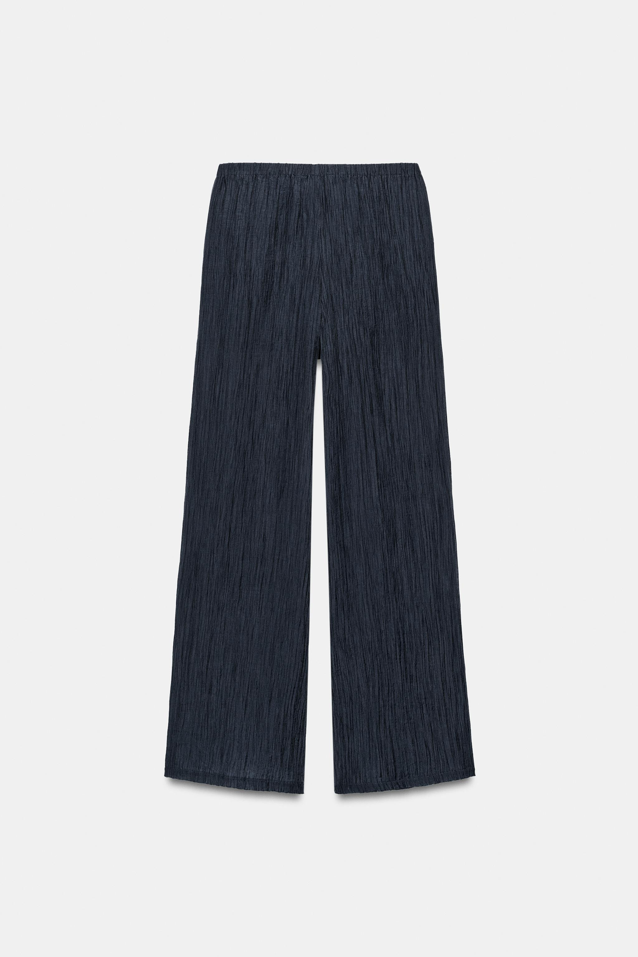 WRINKLED-EFFECT TROUSERS | Zara UK
