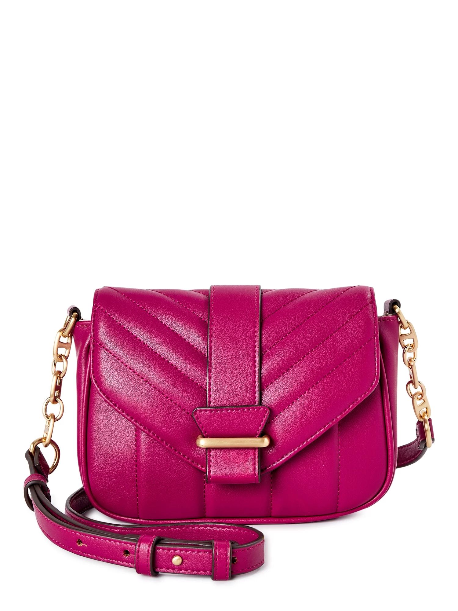 Time and Tru Women’s Camber Crossbody Handbag Pink | Walmart (US)