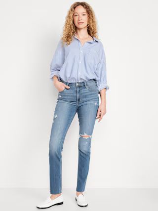 High-Waisted Wow Straight Jeans | Old Navy (US)