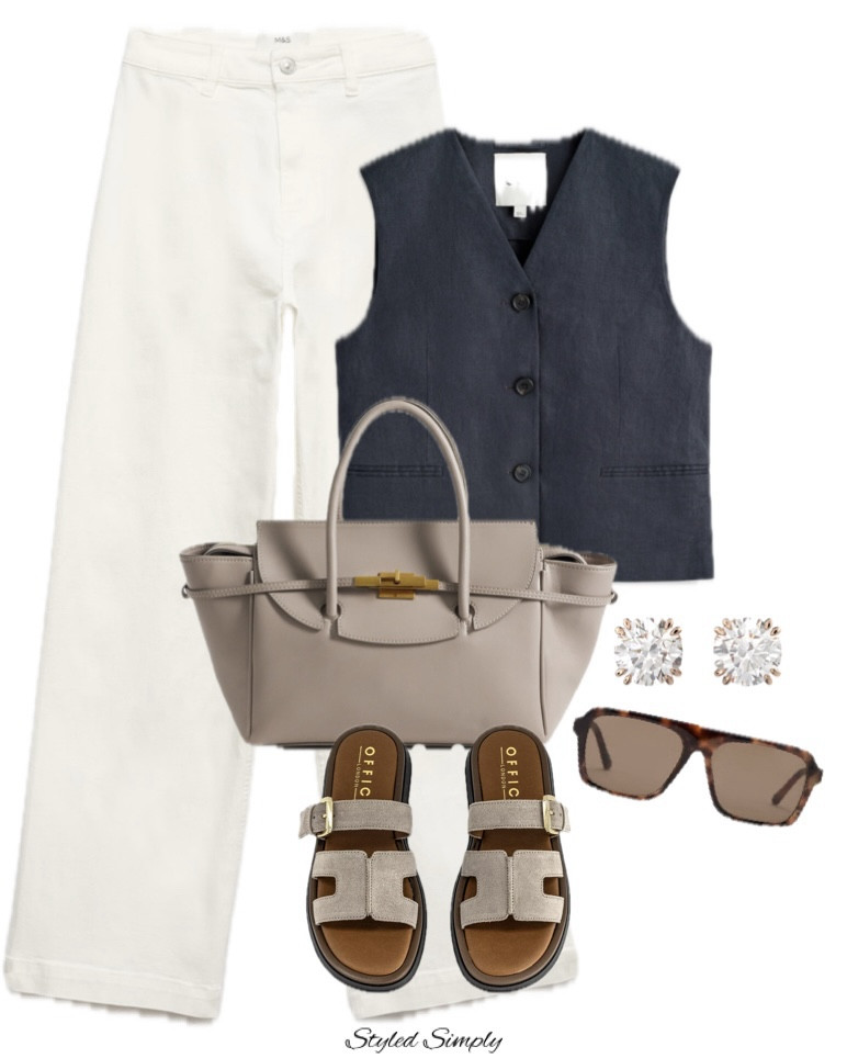 Casual, everyday styling with a waistcoat 

Summer outfit, spring outfit, fashion trends, waistcoat, street style, Highstreet outfit, jeans, sandals

#LTKstyletip #LTKsummer #LTKspring