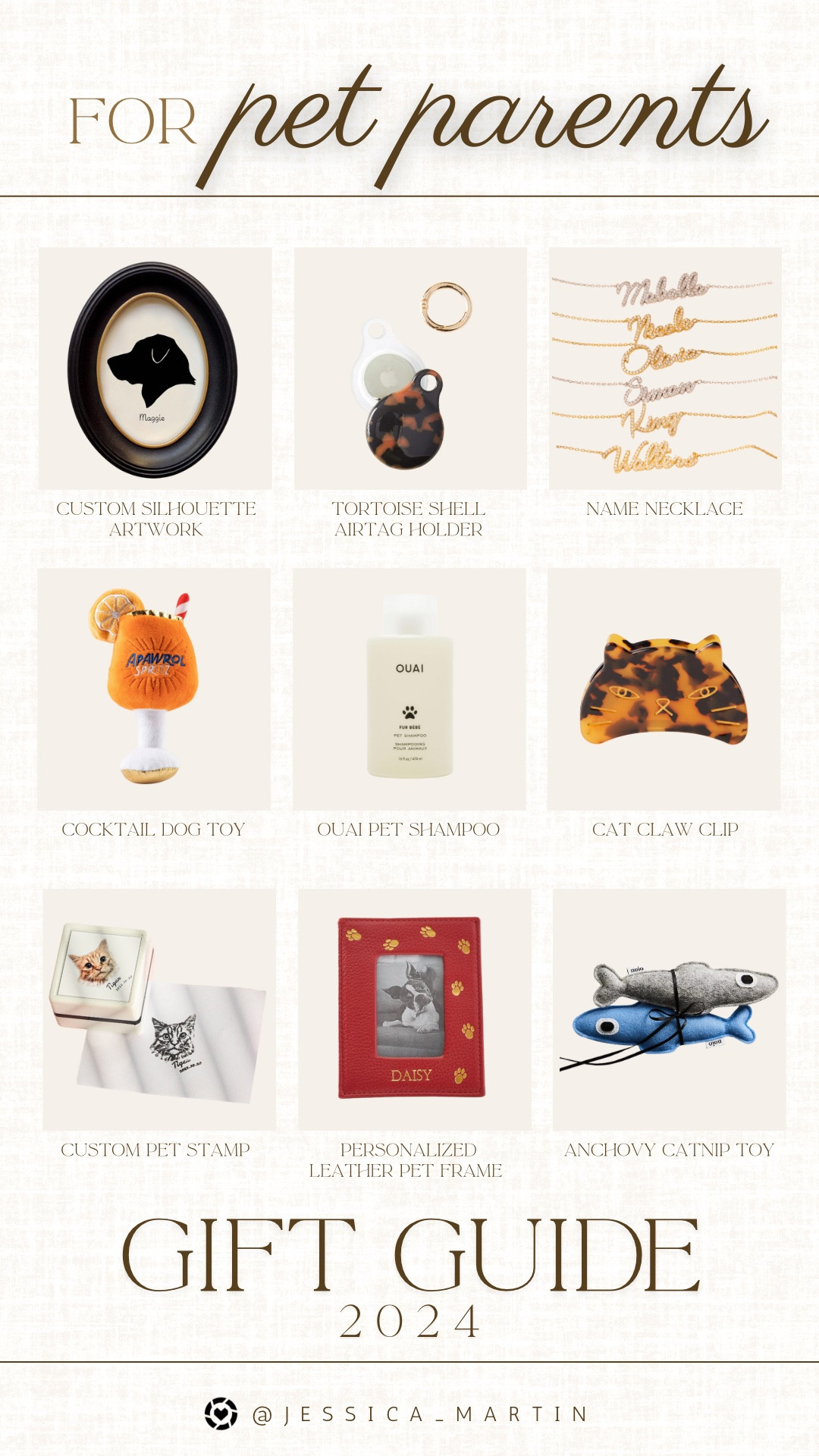 Gifts guide for pet parents 🐾 


Mother, father, fur baby, cat, dog, sister, brother, best friend, husband, wife, animals, holidays, Christmas, presents 

#LTKSeasonal #LTKGiftGuide #LTKHoliday