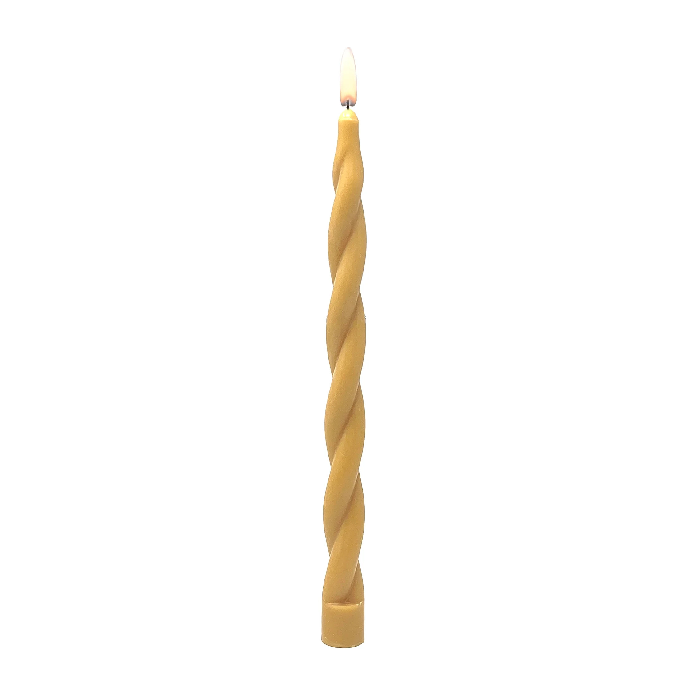 Mainstays Paraffin Wax 10" Twist Taper Candle, Unscented, Orange - Walmart.com | Walmart (US)