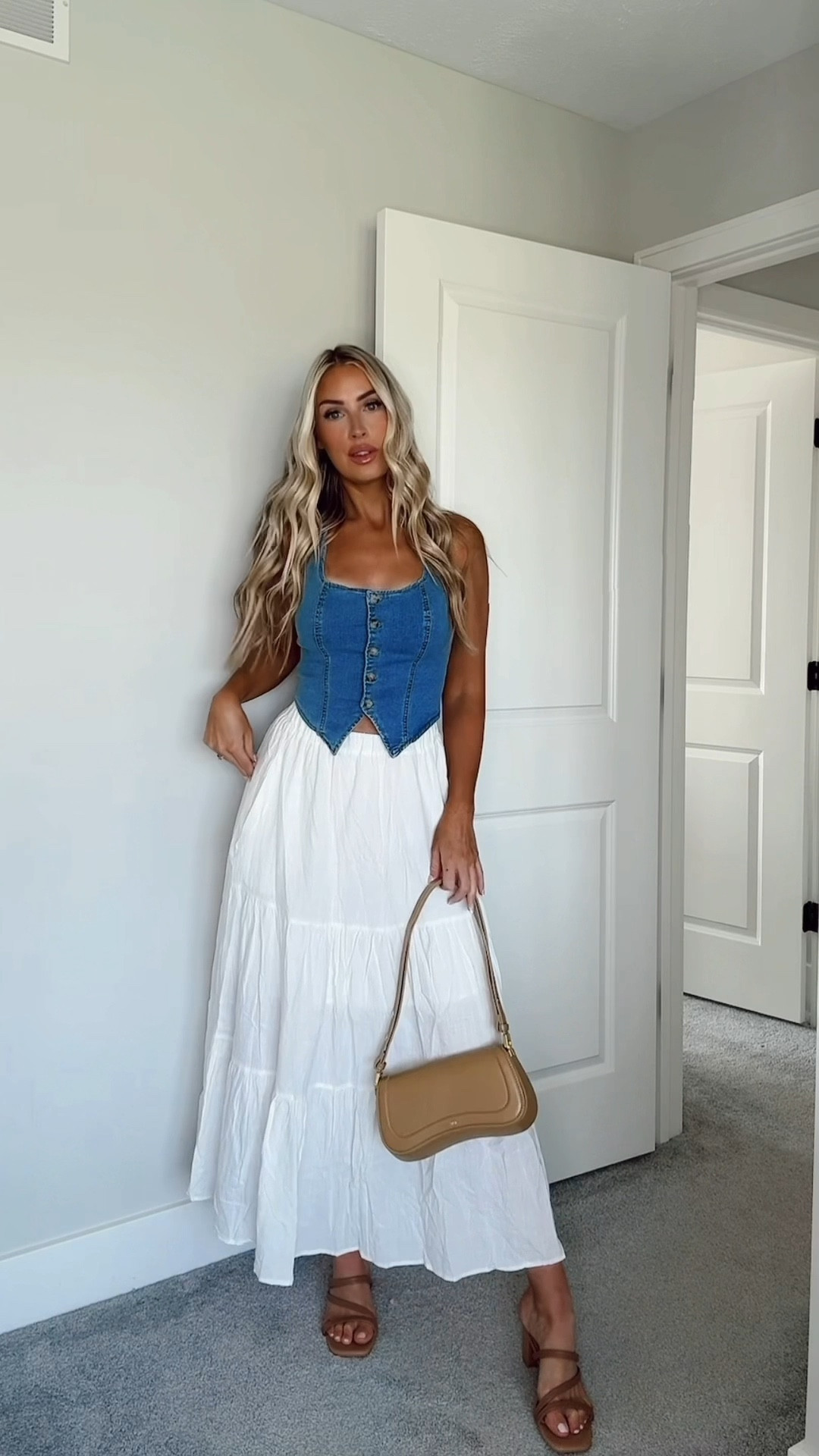 Easy summer outfit from Amazon ☀️

Maxi skirt - wearing a size M
Denim top - wearing a size S

#LTKFindsUnder50 #LTKStyleTip #LTKFindsUnder100