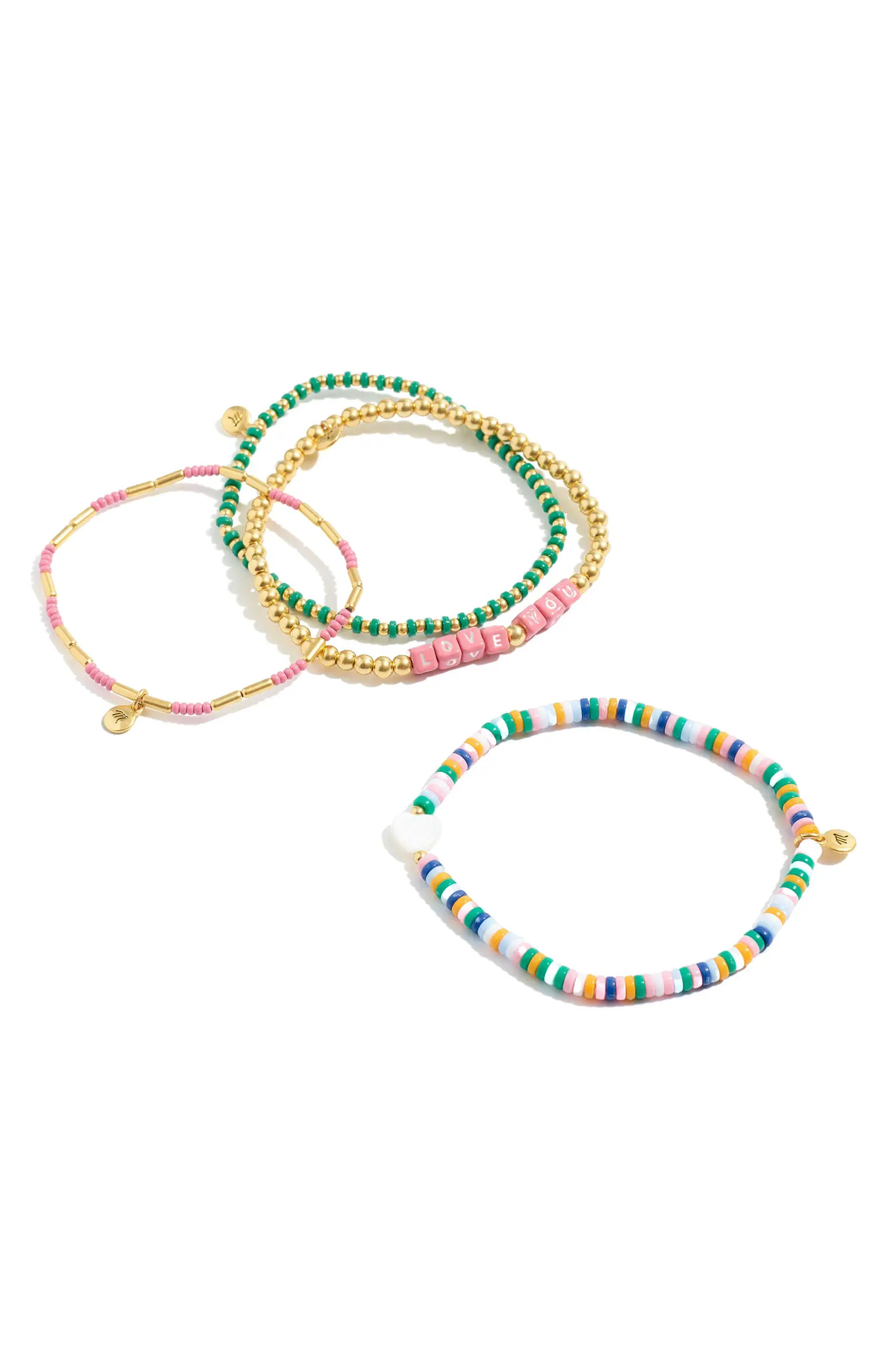 Set of 4 Love You Beaded Bracelets | Nordstrom