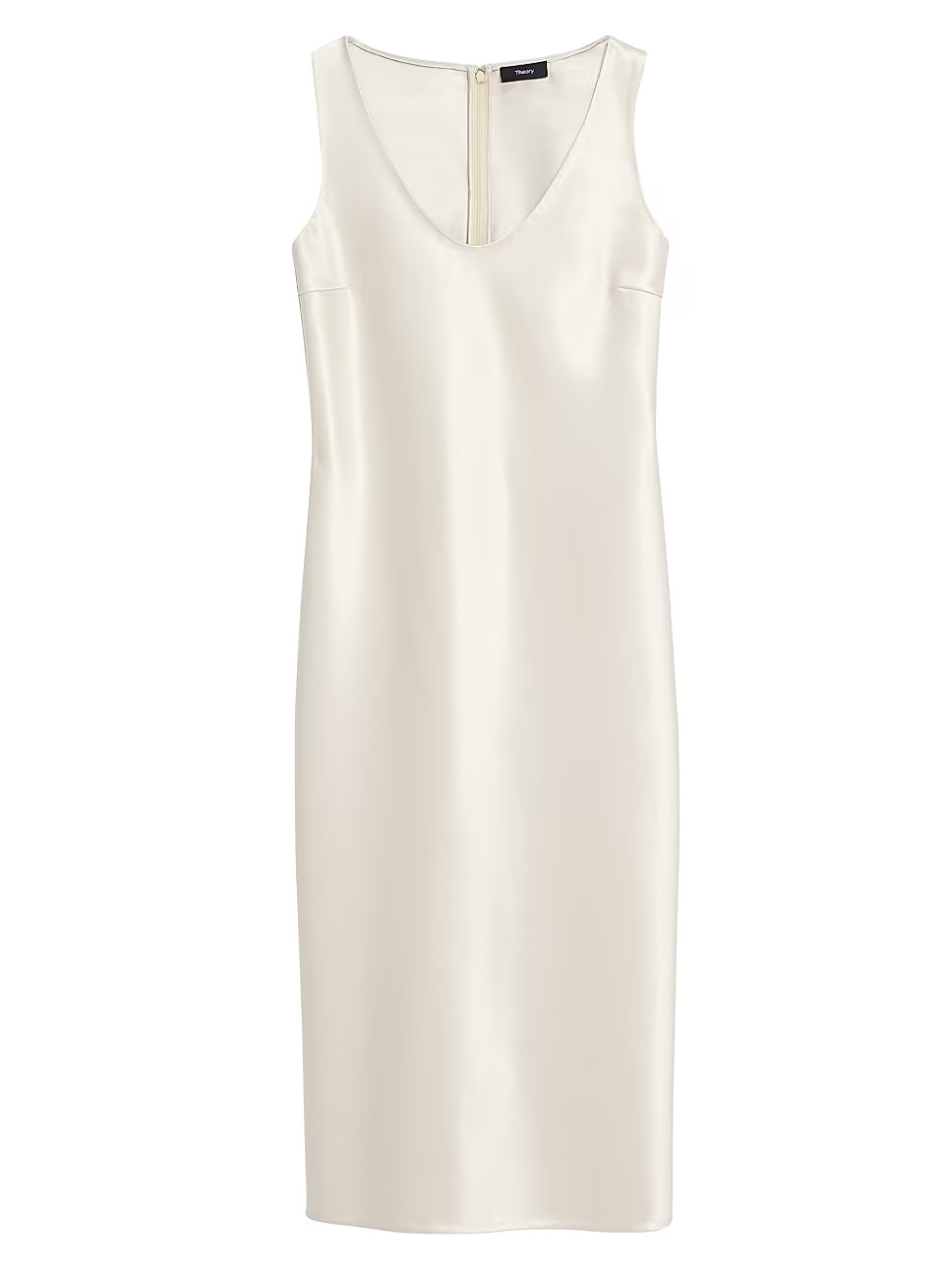 Scoop-Neck Satin Midi-Dress | Saks Fifth Avenue