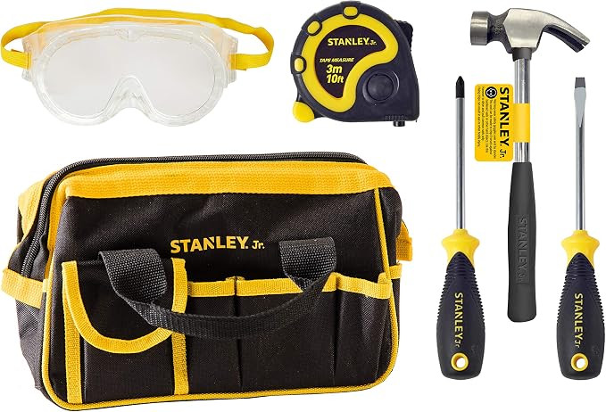 Stanley Jr - 5 Pieces Tool Set and Tool Bag for Kids | Amazon (US)