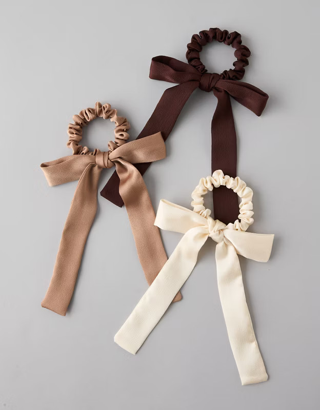 AE Bow Scrunchie 3-Pack | American Eagle Outfitters (US & CA)
