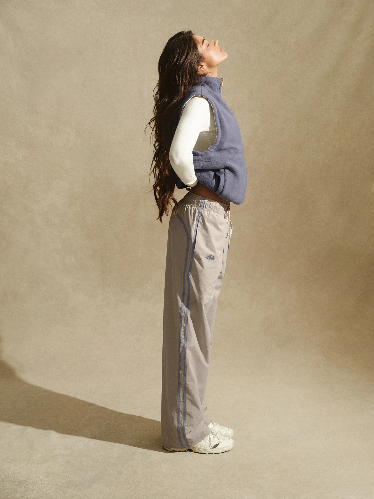 NYLON TRACK DRAWSTRING STRAIGHT LEG PANTS - ZION | SET Active