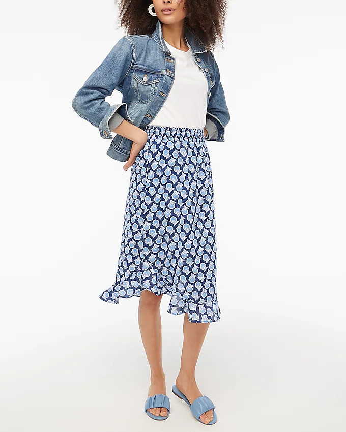 Smocked midi skirt | J.Crew Factory