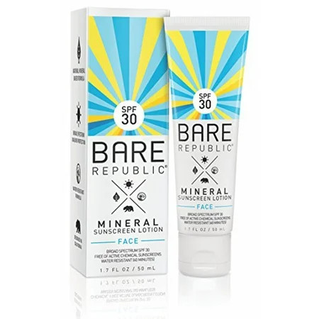 Bare Republic Natural Mineral Sunscreen Face Lotion - Protects & Nourishes 1.7oz | Walmart (US)