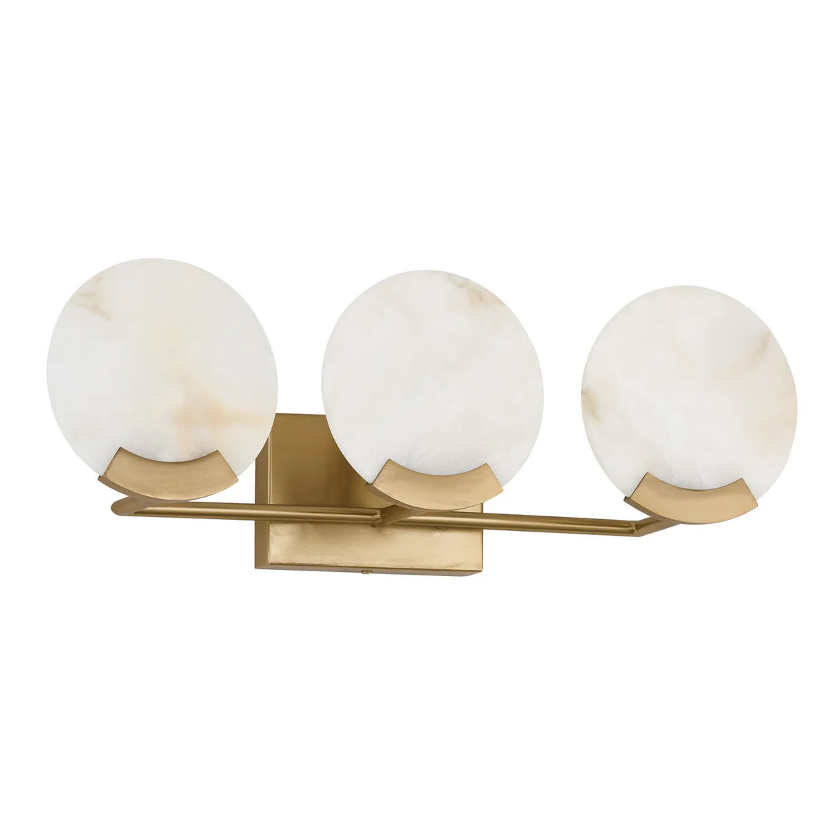 Oriya Three Light Vanity Aged Brass | Lighting Design