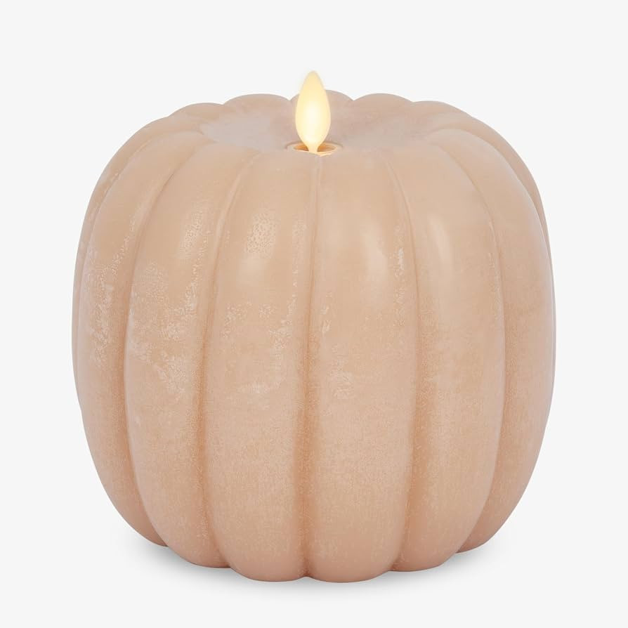 Luminara Tall Pumpkin Figural Flameless Flickering Moving Flame LED Candle (5.7" x 5.5"), Chalky ... | Amazon (CA)