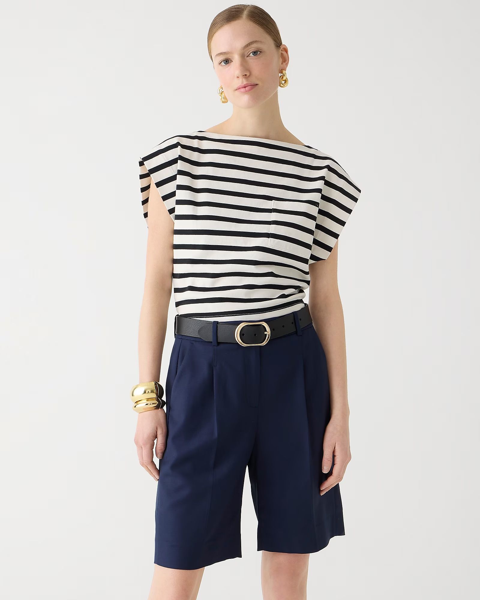High-rise trouser short in city twill | J.Crew US