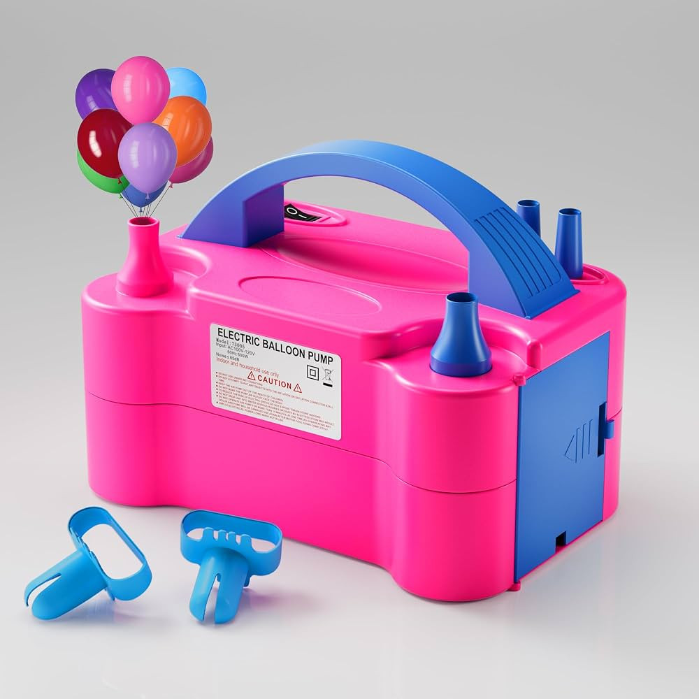 Balloon Pump - Electric Dual Nozzle Air Pump for Balloon, Portable Balloon Blower Save Time and E... | Amazon (US)