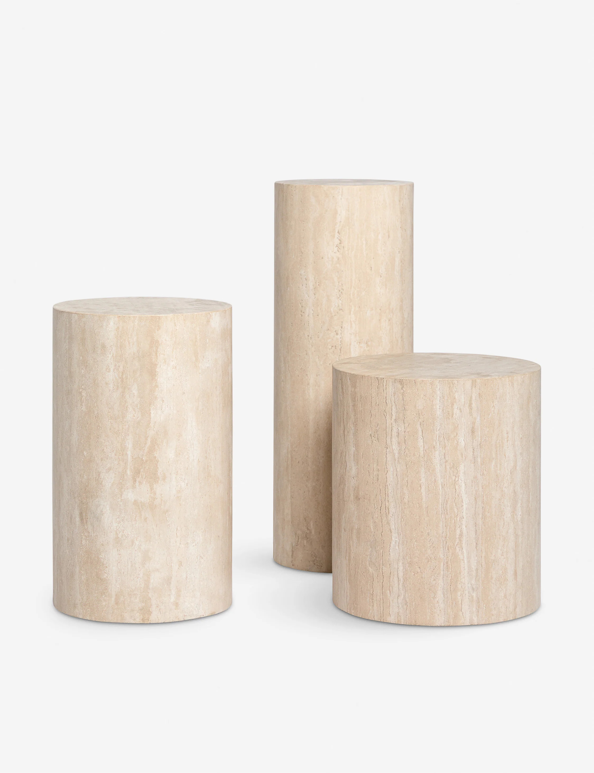 Mars Travertine Round Side Table | Lulu and Georgia 