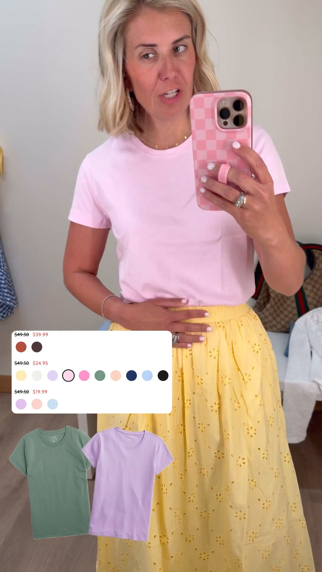 The best t-shirts from J.Crew Factory. They are really good quality, tons of color options & even better price point! I’m wearing a small tee & xs skirt. 

#LTKootd #LTKSeasonal #LTKSaleAlert