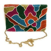 stunning Handmade Multicolor Bead Clutch Purse - Elegant & Versatile, Beaded Purse, Boho Party Bag | Etsy (US)