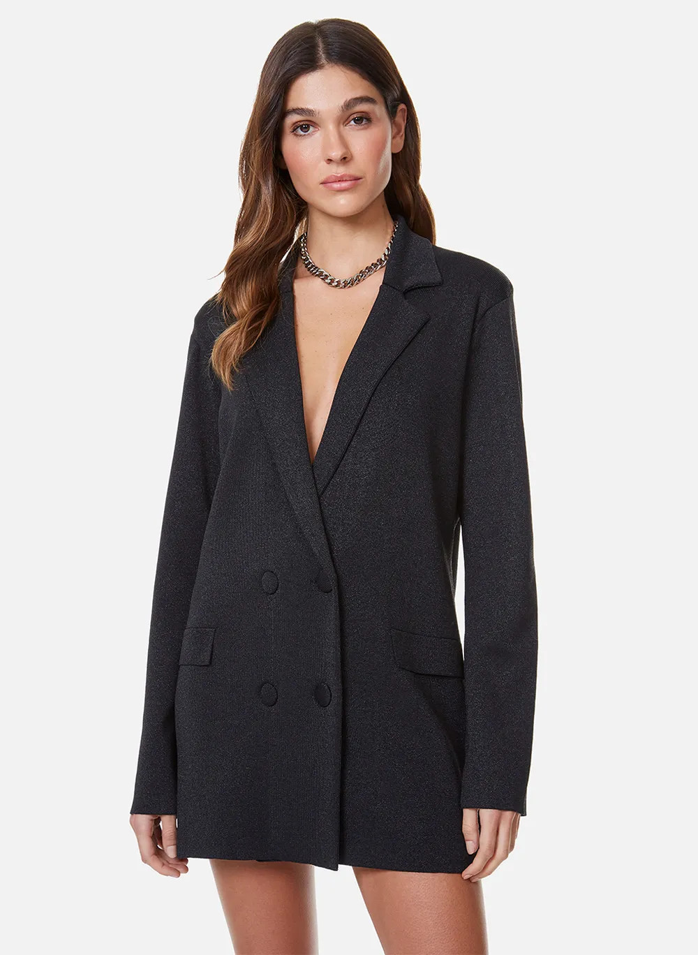 Blazer Oversized Mercy Black John John Feminino - John John | Compre online | John John (BR)
