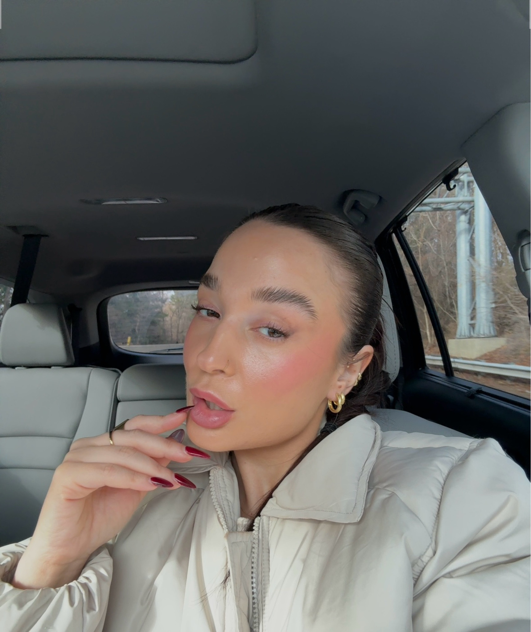 chanel coco shade 402 
milk jelly blush shade coral 
charolette glow stick shade medium 6 
tower 28 concealer shade 4
nyx brow gel clear 
dior forever glow shade 3N