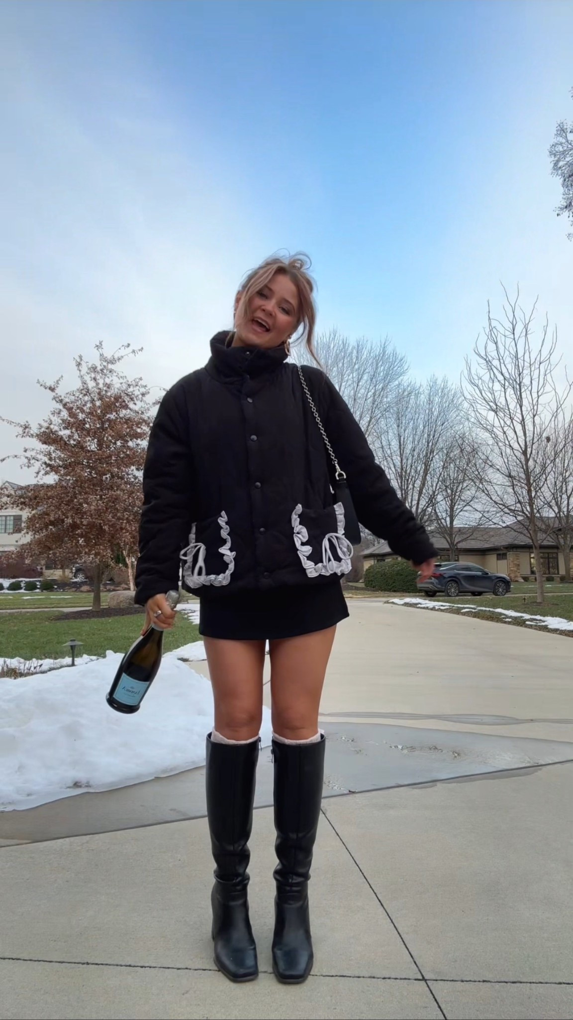 Top XS
Jacket S (from honeyplum clothing)
Skirt S
Boots are from target i believe they are madden girl! 


#LTKootd #LTKHoliday #LTKFindsUnder100