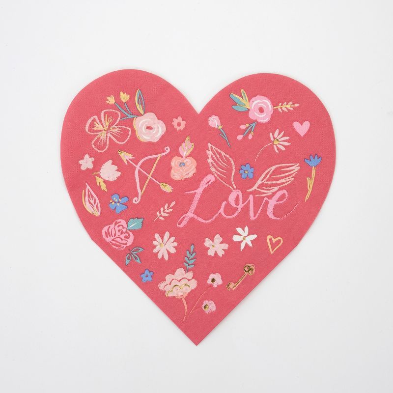 Meri Meri Valentine Heart Die Cut Napkins | Target