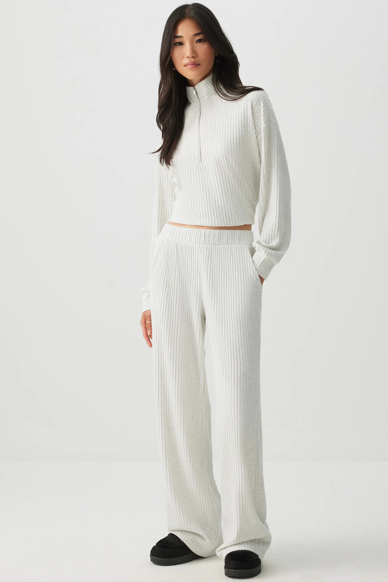 Brushed Knit Wide Leg Pants | Ardene
