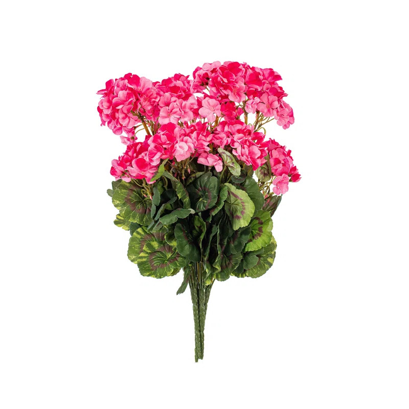 Benita Artificial 20" Geranium Bush (Set of 4) | Wayfair North America