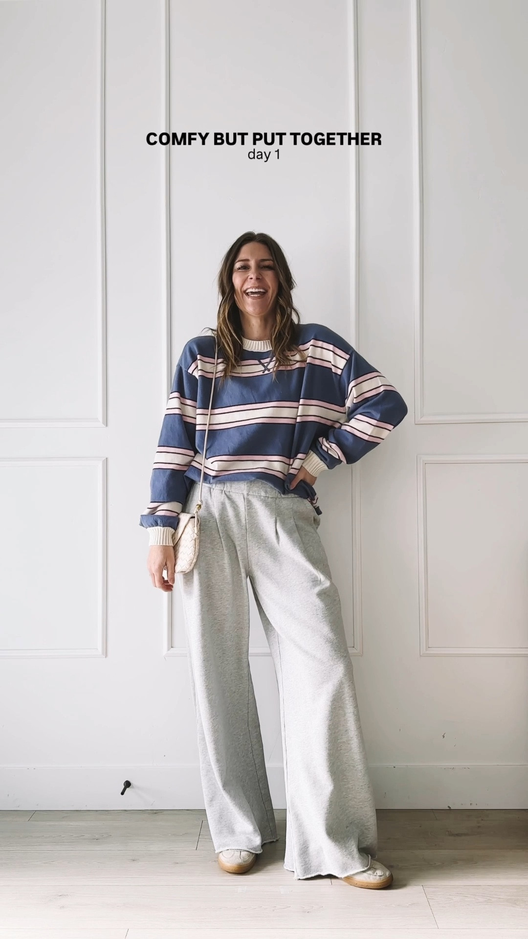 Comfy but put together everyday outfit for real life. Soft Aerie top and pants, Adidas sneakers, and an easy Amazon crossbody. Comfortable, casual mom style you can wear on repeat.

#LTKgrwm #LTKmomlife #LTKootd