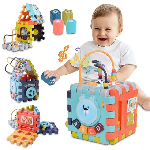 Wisairt Baby Activity Cube Learning Toys for 6-36 Months,Educational Montessori Toddler Toys Birt... | Walmart (US)