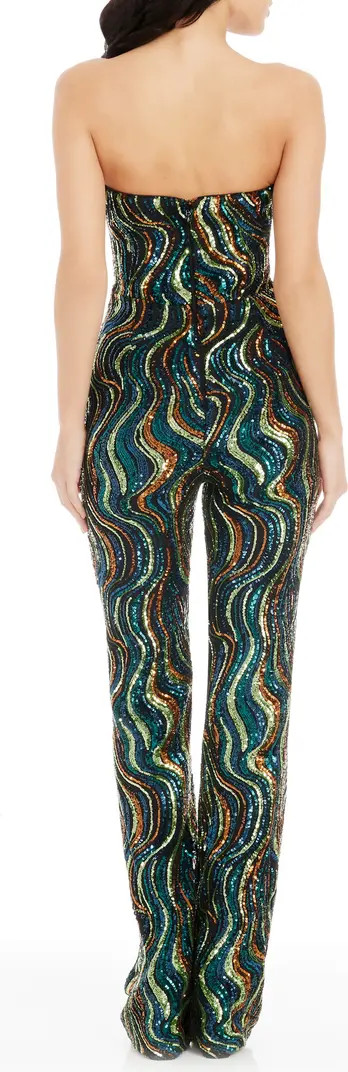 Andy Abstract Sequin Strapless Jumpsuit | Nordstrom
