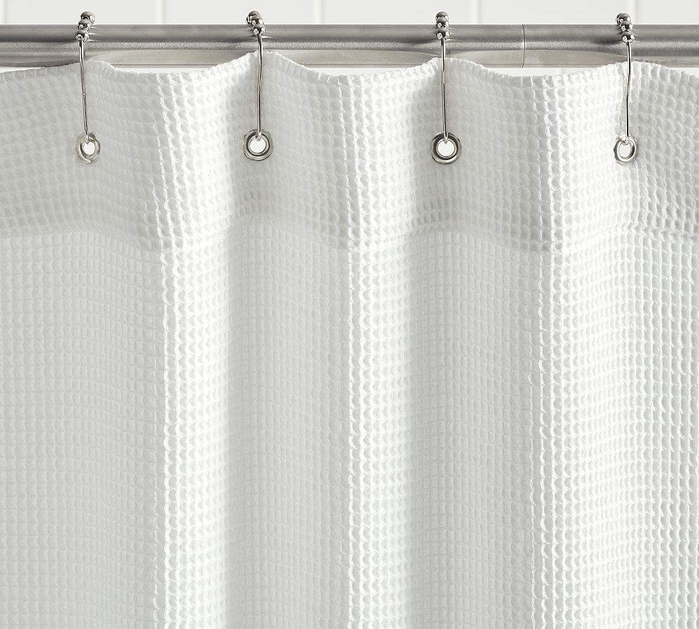 Waffle Weave Cotton Shower Curtain | Pottery Barn (US)