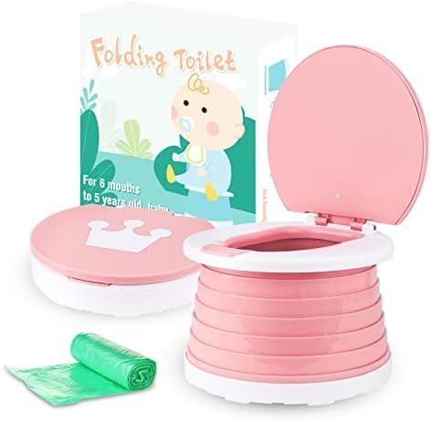 Portable Potty for Toddler Travel - Travel Potties Foldable Training Toilet Travel Potty Chair fo... | Amazon (US)