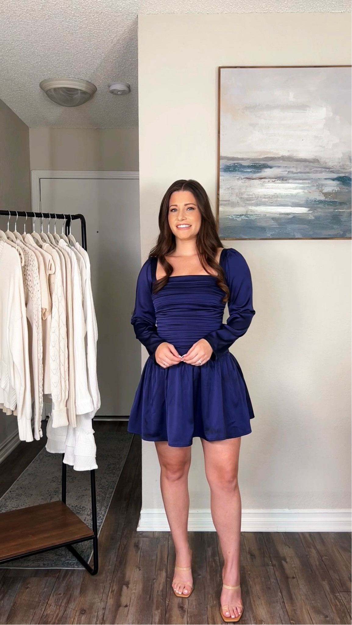 Abercrombie | Trending Dresses | Drop Waist Satin Mini Dress wearing size XS Petite 

#LTKStyleTip #LTKFindsUnder100