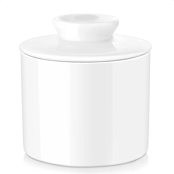 French Butter Crock, LOVECASA Ceramic Butter Dish with Lid for Countertop, Farmhouse Butter Keepe... | Amazon (US)