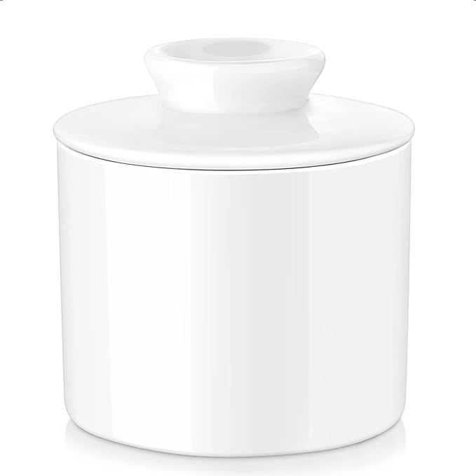 French Butter Crock, LOVECASA Ceramic Butter Dish with Lid for Countertop, Farmhouse Butter Keepe... | Amazon (US)