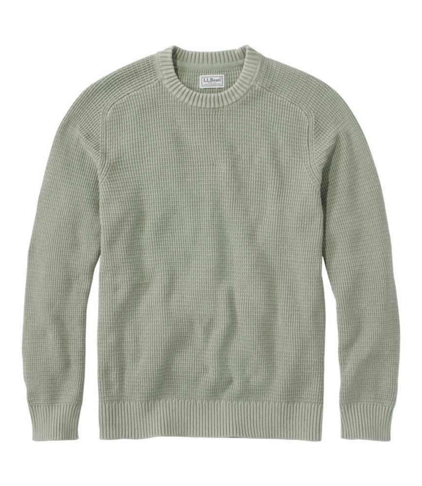Men's Textured Washed Cotton Sweaters, Crewneck | L.L. Bean