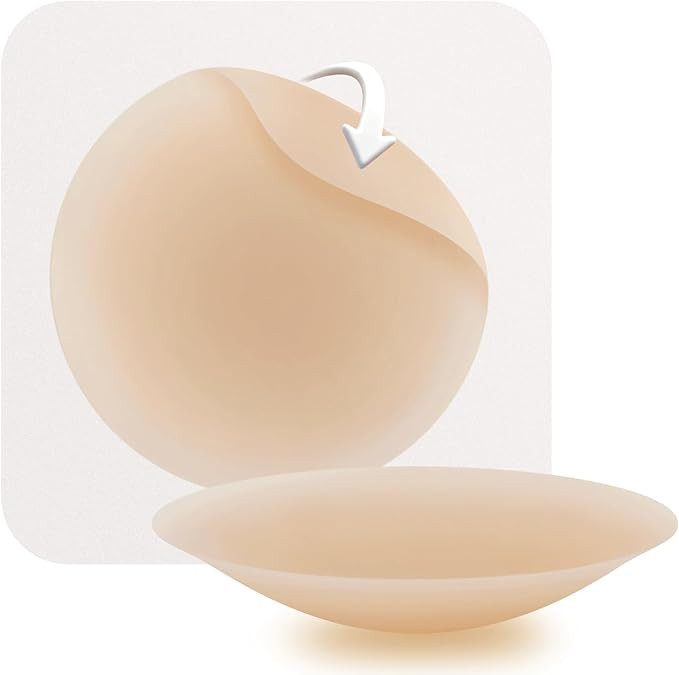 OEAK Women Nipple Covers Sticky Boobs Adhesive Silicone Bra Reusable Pasties Invisible Breast Pet... | Amazon (US)