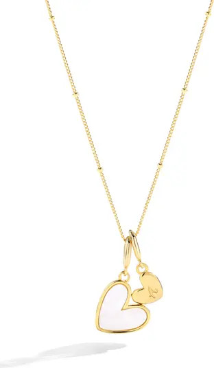 Mint & Lily Mother Of Pearl Heart Initial Necklace | Nordstrom | Nordstrom